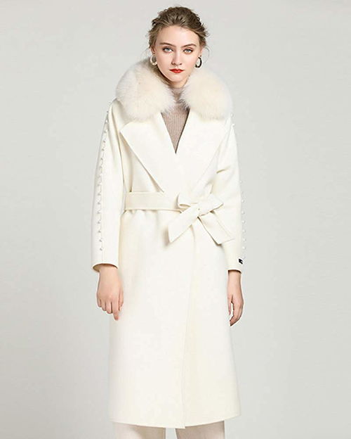 【商場里服裝是幾折拿貨拓谷復古羊毛毛呢羊絨大衣】- 